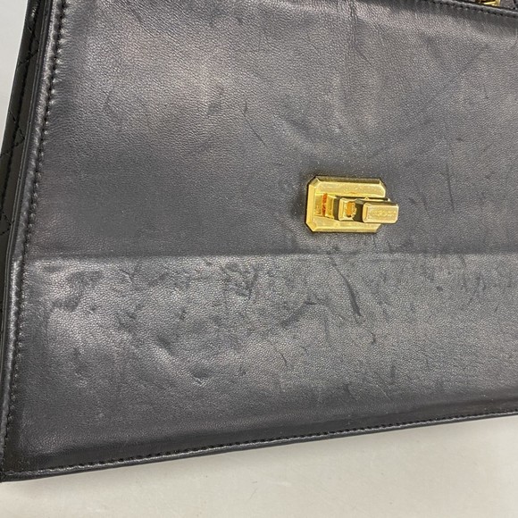 CHANEL Black Lambskin Leather Shoulder Bag - Picture 9 of 13